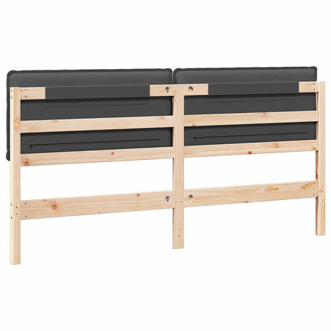 vidaXL Upholstered Headboard Natural and Dark Grey 200 cm