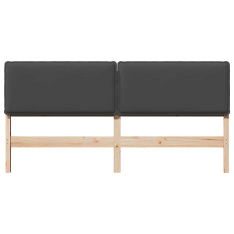 vidaXL Upholstered Headboard Natural and Dark Grey 200 cm