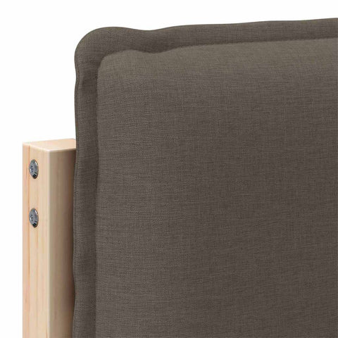 vidaXL Upholstered Headboard Natural and Taupe 180 cm Solid Pine Wood