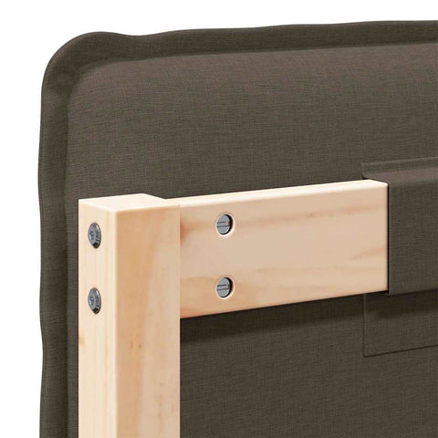 vidaXL Upholstered Headboard Natural and Taupe 180 cm Solid Pine Wood