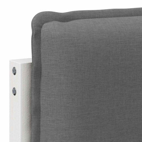 vidaXL Upholstered Headboard White and Light Grey 180 cm