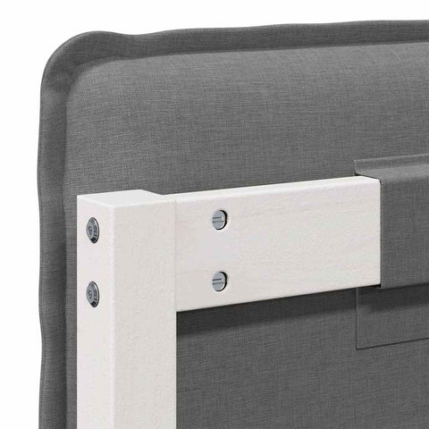 vidaXL Upholstered Headboard White and Light Grey 180 cm