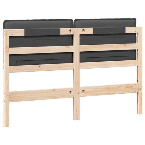 vidaXL Upholstered Headboard Natural and Dark Grey 160 cm