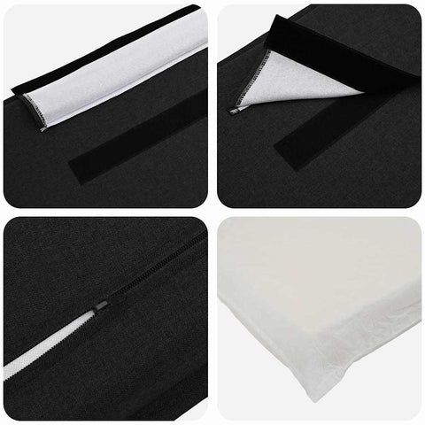 vidaXL Upholstered Headboard Natural and Black 160 cm Solid Pine Wood