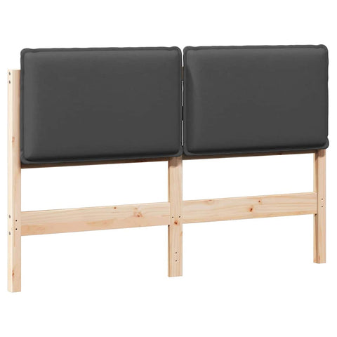 vidaXL Upholstered Headboard Natural and Dark Grey 150 cm