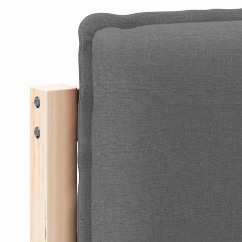 vidaXL Upholstered Headboard Natural and Light Grey 140 cm