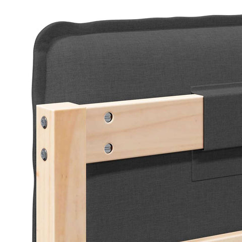 vidaXL Upholstered Headboard Natural and Dark Grey 140 cm