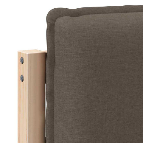 vidaXL Upholstered Headboard Natural and Taupe 140 cm Solid Pine Wood