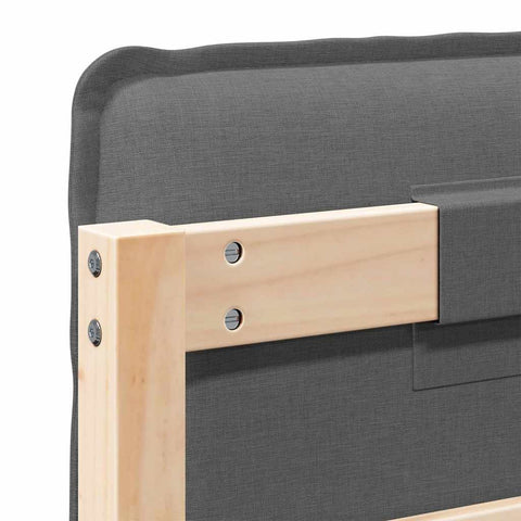 vidaXL Upholstered Headboard Natural and Light Grey 120 cm