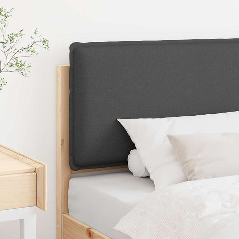 vidaXL Upholstered Headboard Natural and Dark Grey 90 cm