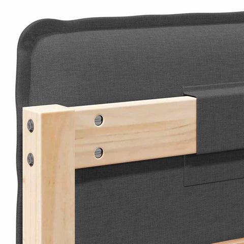 vidaXL Upholstered Headboard Natural and Dark Grey 80 cm