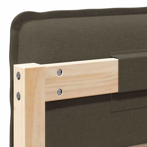 vidaXL Upholstered Headboard Natural and Taupe 80 cm Solid Pine Wood