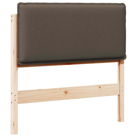 vidaXL Upholstered Headboard Natural and Taupe 80 cm Solid Pine Wood
