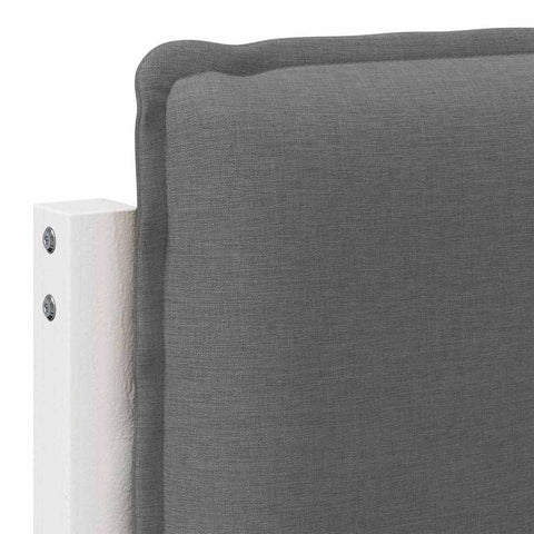 vidaXL Upholstered Headboard with Headboard White and Light Grey 80 cm