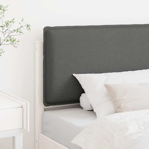 vidaXL Upholstered Headboard with Headboard White and Light Grey 80 cm