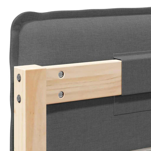 vidaXL Upholstered Headboard Natural and Light Grey 75 cm