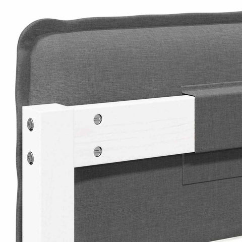 vidaXL Upholstered Headboard with Headboard White and Light Grey 75 cm