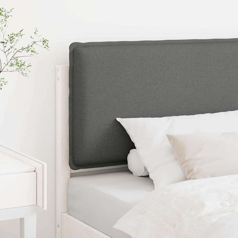 vidaXL Upholstered Headboard with Headboard White and Light Grey 75 cm