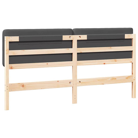 vidaXL Upholstered Headboard with Headboard Brown and Dark Grey 180 cm