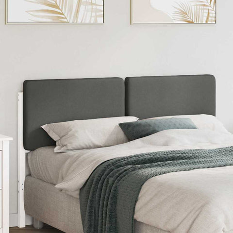 vidaXL Upholstered Headboard White and Light Grey 160 cm