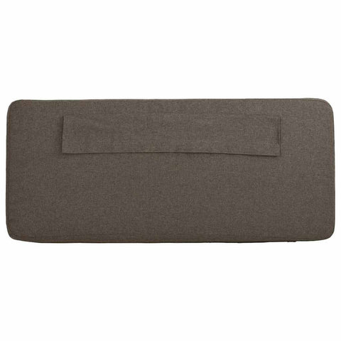 vidaXL Upholstered Headboard Brown and Taupe 140 cm Solid Pine Wood