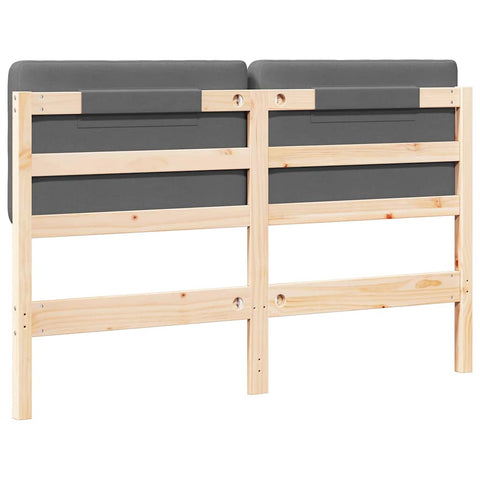 vidaXL Upholstered Headboard Brown and Light Grey 135 cm
