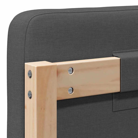 vidaXL Upholstered Headboard with Headboard Brown and Dark Grey 135 cm