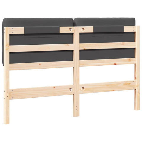 vidaXL Upholstered Headboard with Headboard Brown and Dark Grey 135 cm