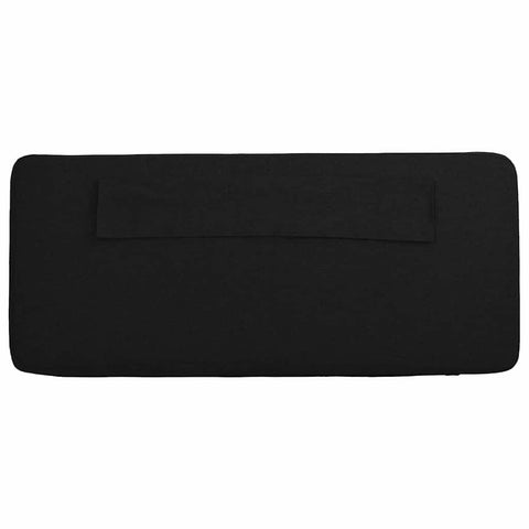 vidaXL Upholstered Headboard Brown and Black 100 cm Solid Pine Wood