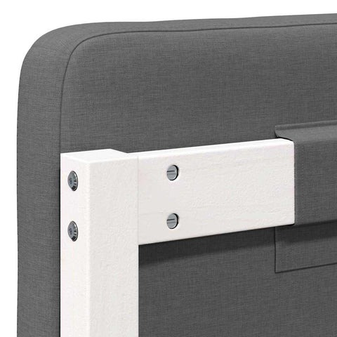 vidaXL Upholstered Headboard White and Light Grey 100 cm