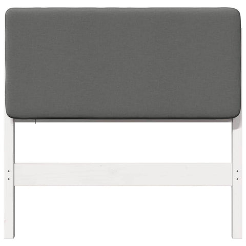vidaXL Upholstered Headboard White and Light Grey 100 cm