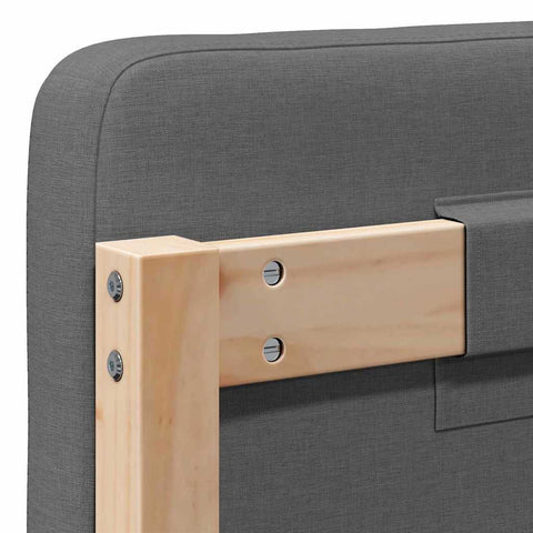 vidaXL Upholstered Headboard with Headboard Brown and Light Grey 90 cm