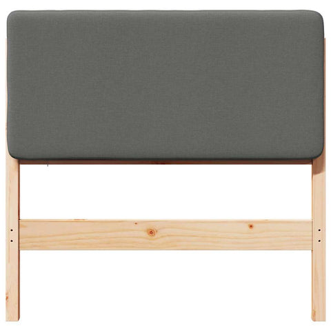 vidaXL Upholstered Headboard with Headboard Brown and Light Grey 90 cm