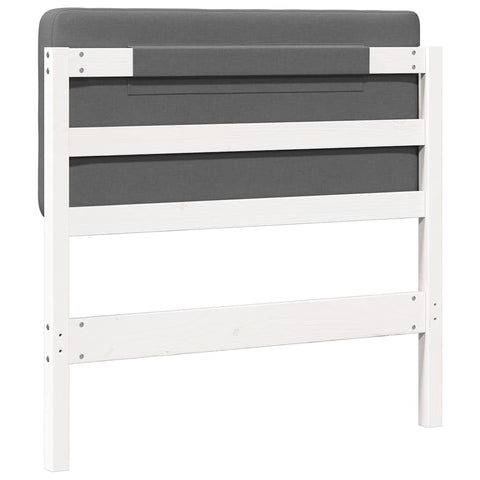 vidaXL Upholstered Headboard with Headboard White and Light Grey 80 cm