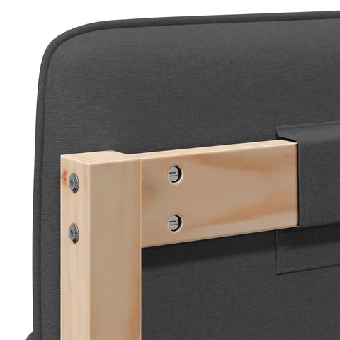 vidaXL Upholstered Headboard with Headboard Brown and Dark Grey 200 cm