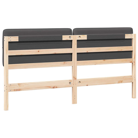 vidaXL Upholstered Headboard with Headboard Brown and Dark Grey 180 cm