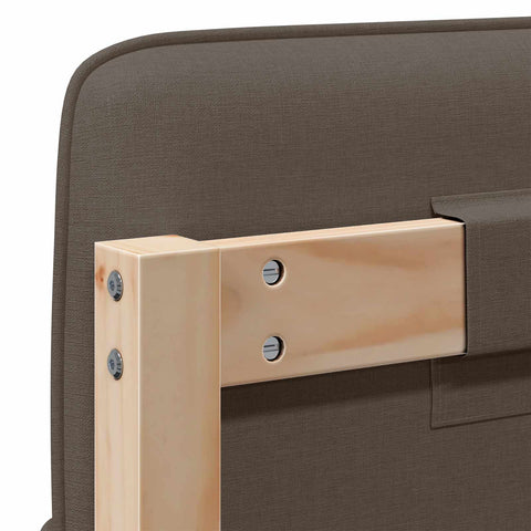 vidaXL Upholstered Headboard Brown and Taupe 180 cm Solid Pine Wood