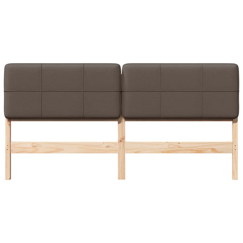 vidaXL Upholstered Headboard Brown and Taupe 180 cm Solid Pine Wood