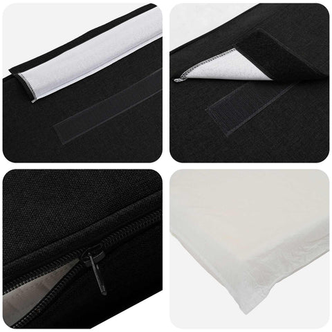 vidaXL Upholstered Headboard Brown and Black 160 cm Solid Pine Wood