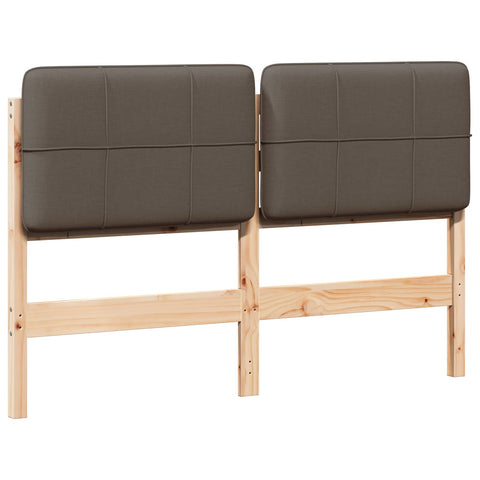 vidaXL Upholstered Headboard Brown and Taupe 160 cm Solid Pine Wood