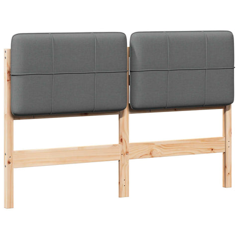 vidaXL Upholstered Headboard Brown and Light Grey 140 cm