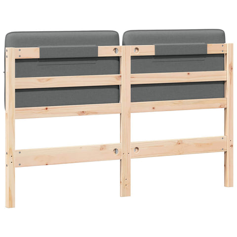 vidaXL Upholstered Headboard Brown and Light Grey 140 cm