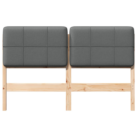 vidaXL Upholstered Headboard Brown and Light Grey 140 cm