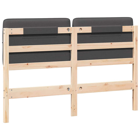 vidaXL Upholstered Headboard with Headboard Brown and Dark Grey 140 cm