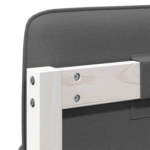 vidaXL Upholstered Headboard White and Light Grey 140 cm