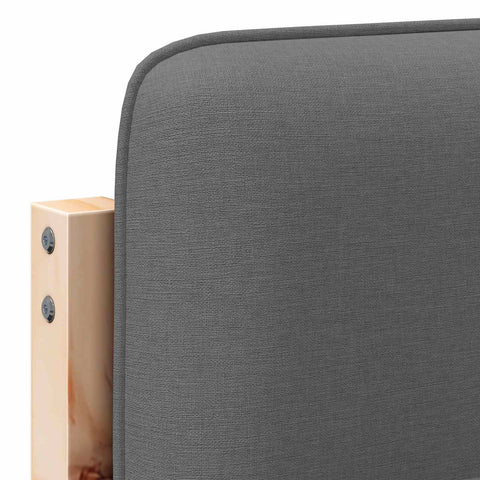 vidaXL Upholstered Headboard Brown and Light Grey 135 cm