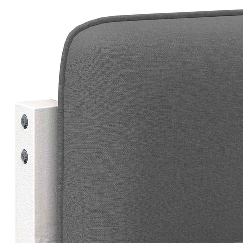 vidaXL Upholstered Headboard White and Light Grey 135 cm