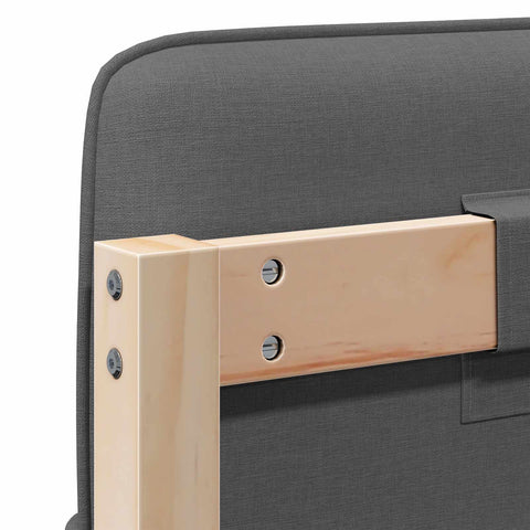 vidaXL Upholstered Headboard Brown and Light Grey 120 cm