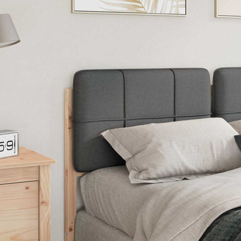 vidaXL Upholstered Headboard Brown and Light Grey 120 cm