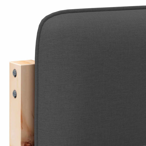 vidaXL Upholstered Headboard with Headboard Brown and Dark Grey 120 cm